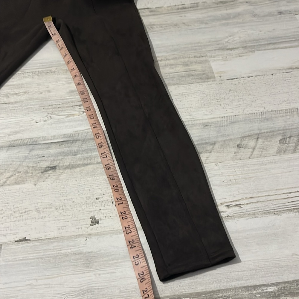 Spanx Chocolate Brown Faux Suede Leggings Size Small - Picture 13 of 13